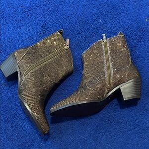 Jessica Simpson Glittering Brown Ankle Booties